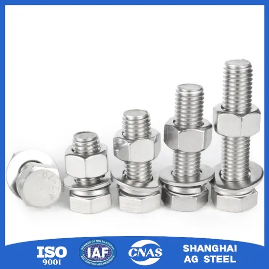 Steel Fasteners Bolt Nut Grade 6.8/8.8/10.9 Carbon Steel DIN6914 HDG Hex Bolt and Nut for Power